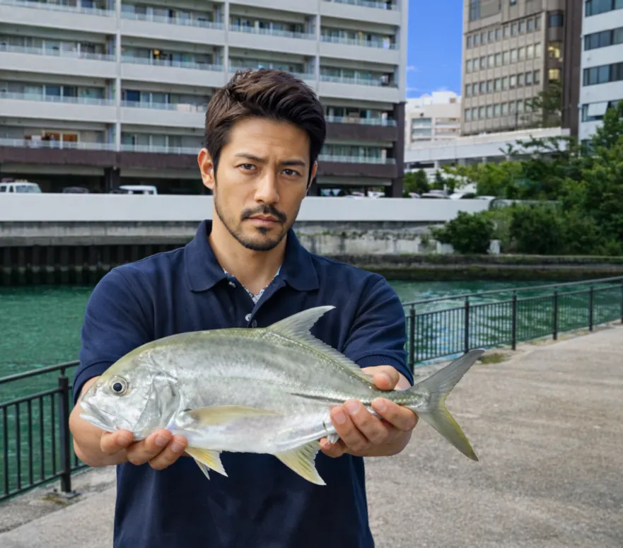 安里川でガーラの釣果を得た広岡.webp
