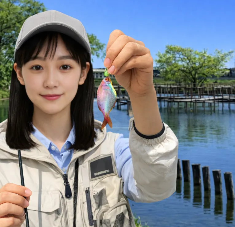 山ノ神沼でタナゴの釣果を得た国生.webp