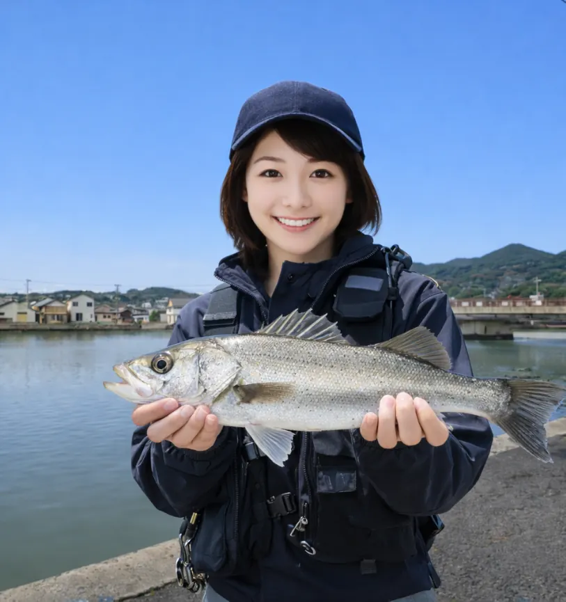 川棚川でシーバスの釣果を得た西岡.webp