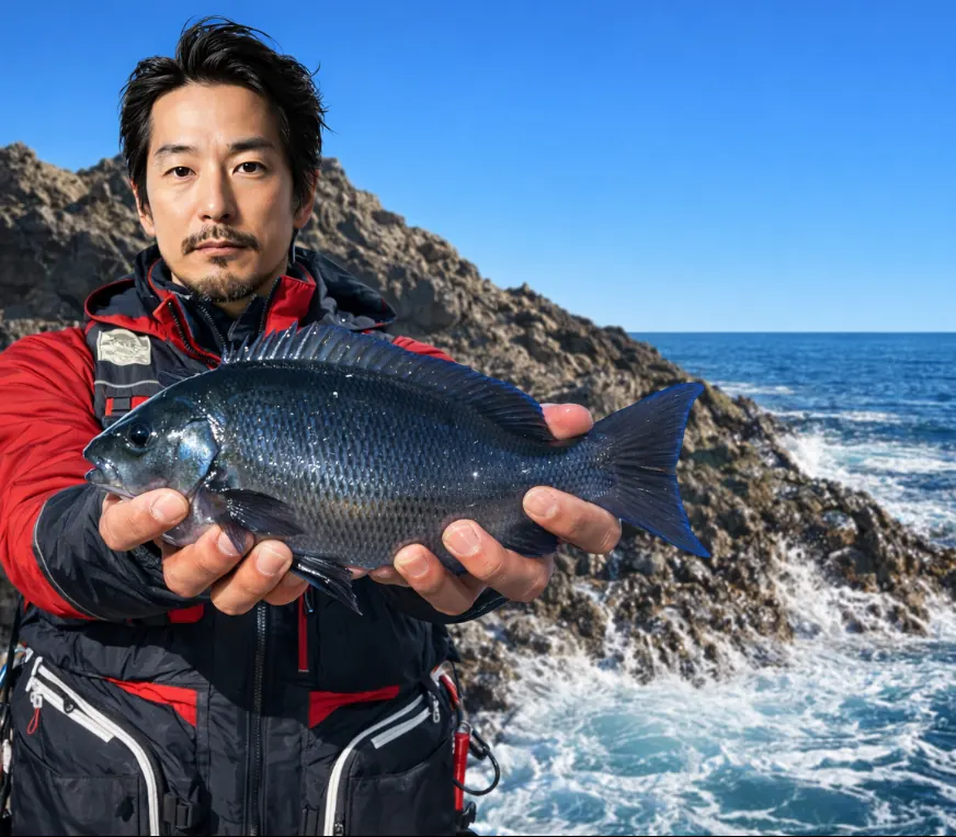 日和佐でグレの釣果を得た佐々木.webp