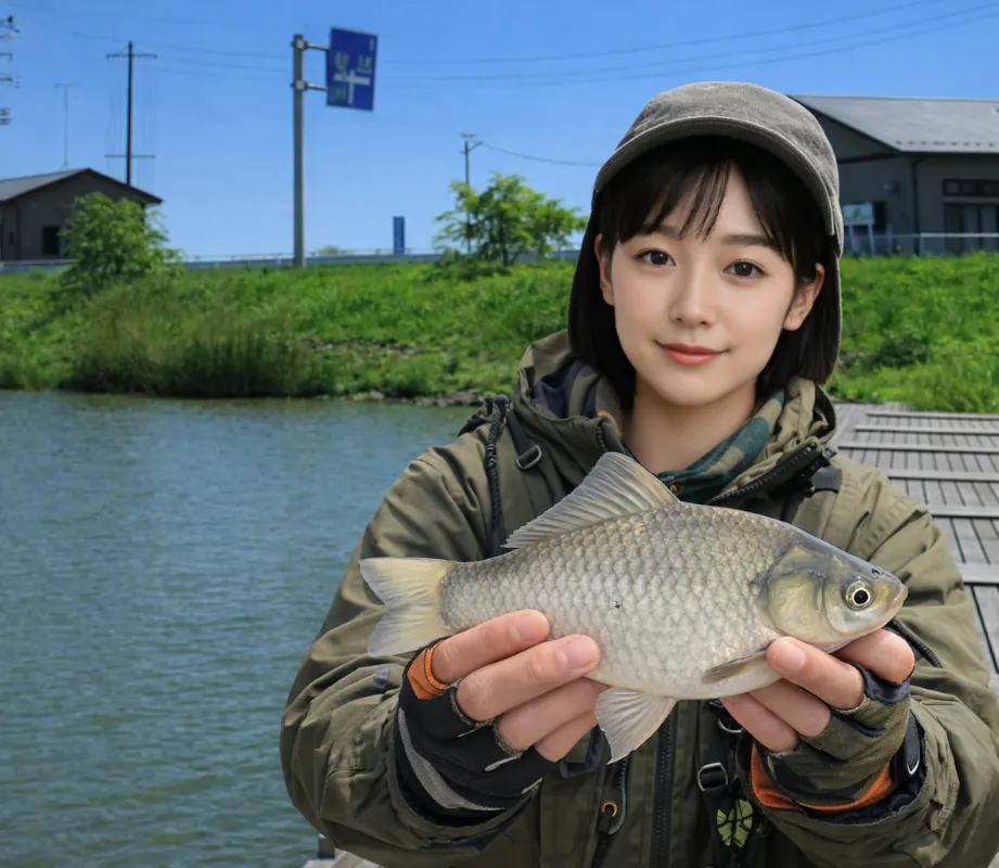 昆布沼でヘラブナの釣果を得た国生.webp