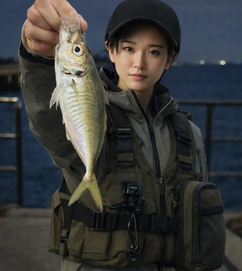 生穂新島でアジの釣果を得た佐伯.webp