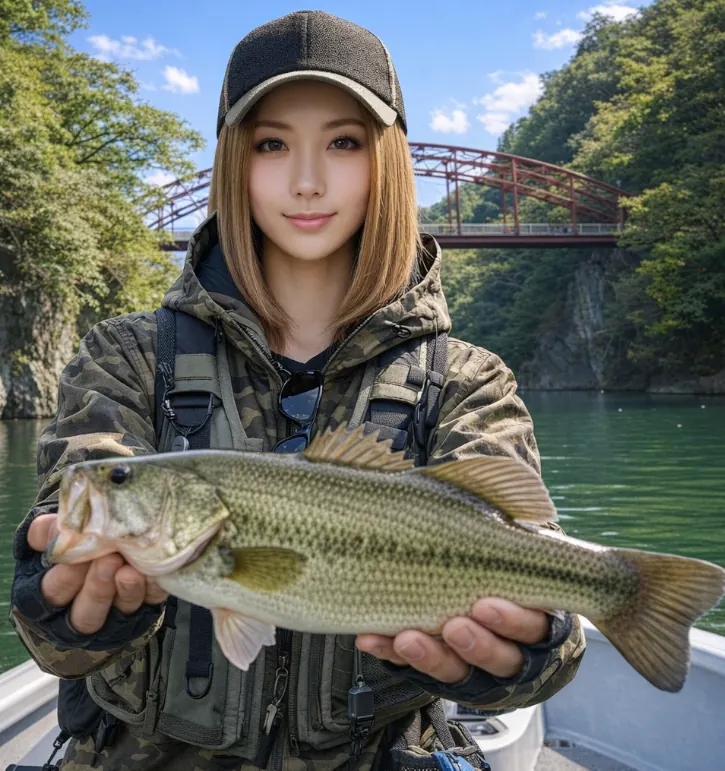 神龍湖でブラックバスの釣果を得た階下.webp