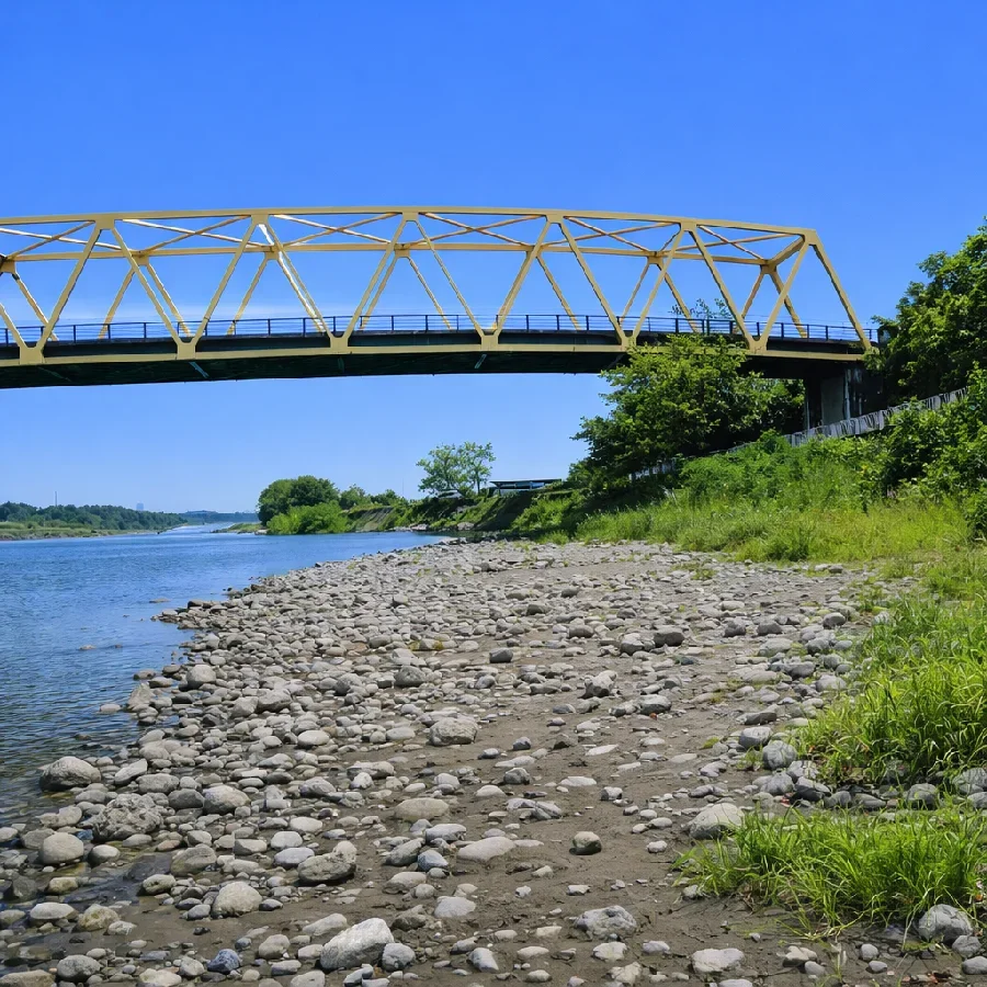 坂東橋付近の利根川