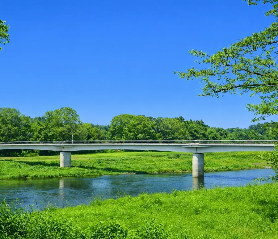 那珂川歩道橋付近の様子