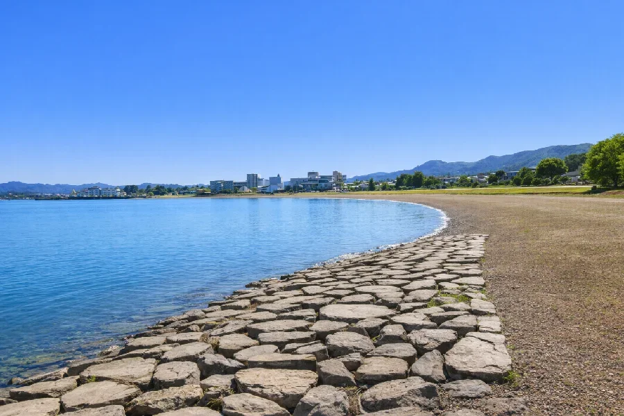 琵琶湖由美浜の様子
