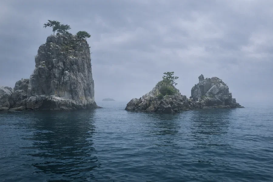 琵琶湖沖の白石