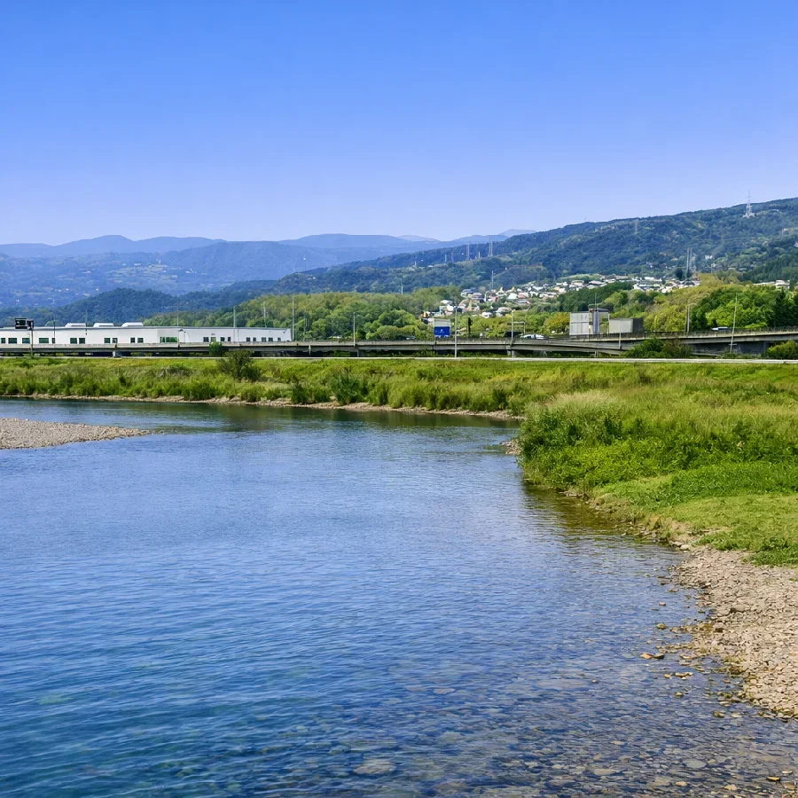 神島橋付近の狩野川