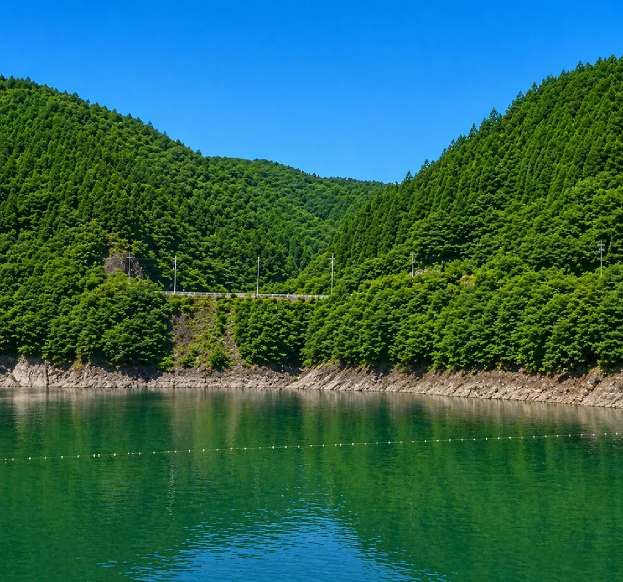 天若湖世木ダム付近