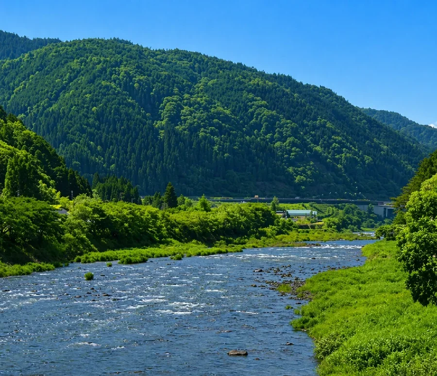 長良川名皿部橋付近