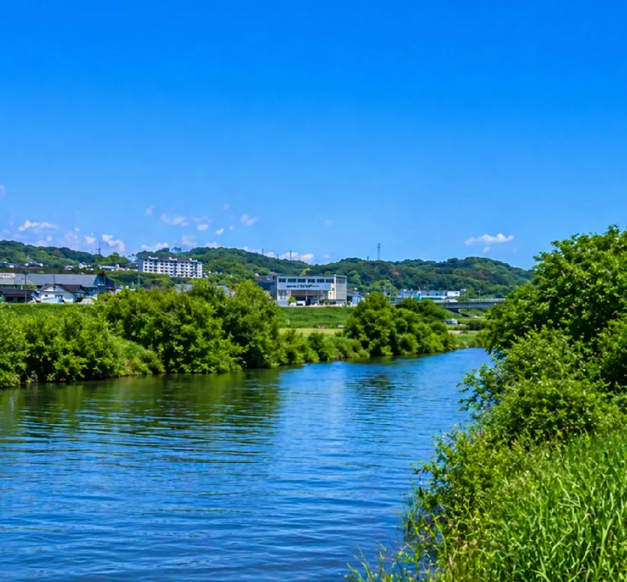 遠賀川勘六橋付近
