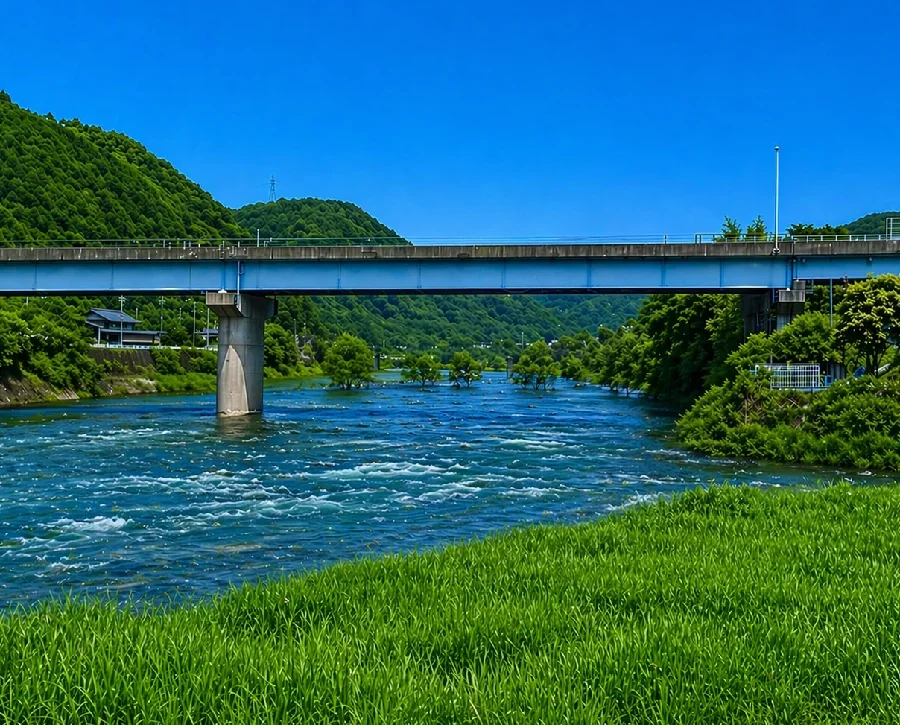 長良川吉田川合流地点