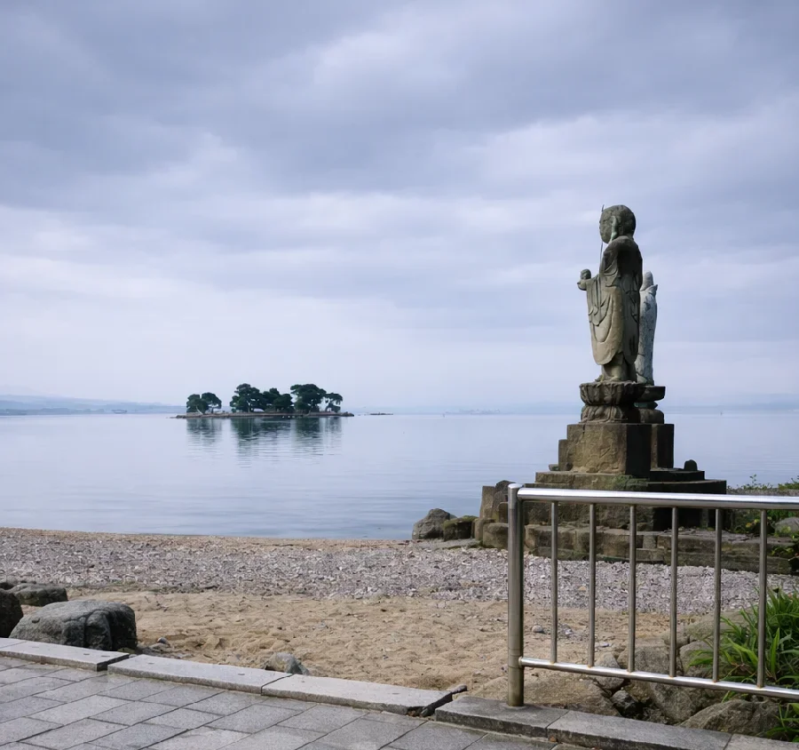宍道湖袖師地蔵と嫁ヶ島