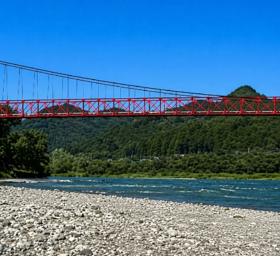 美濃橋付近の長良川