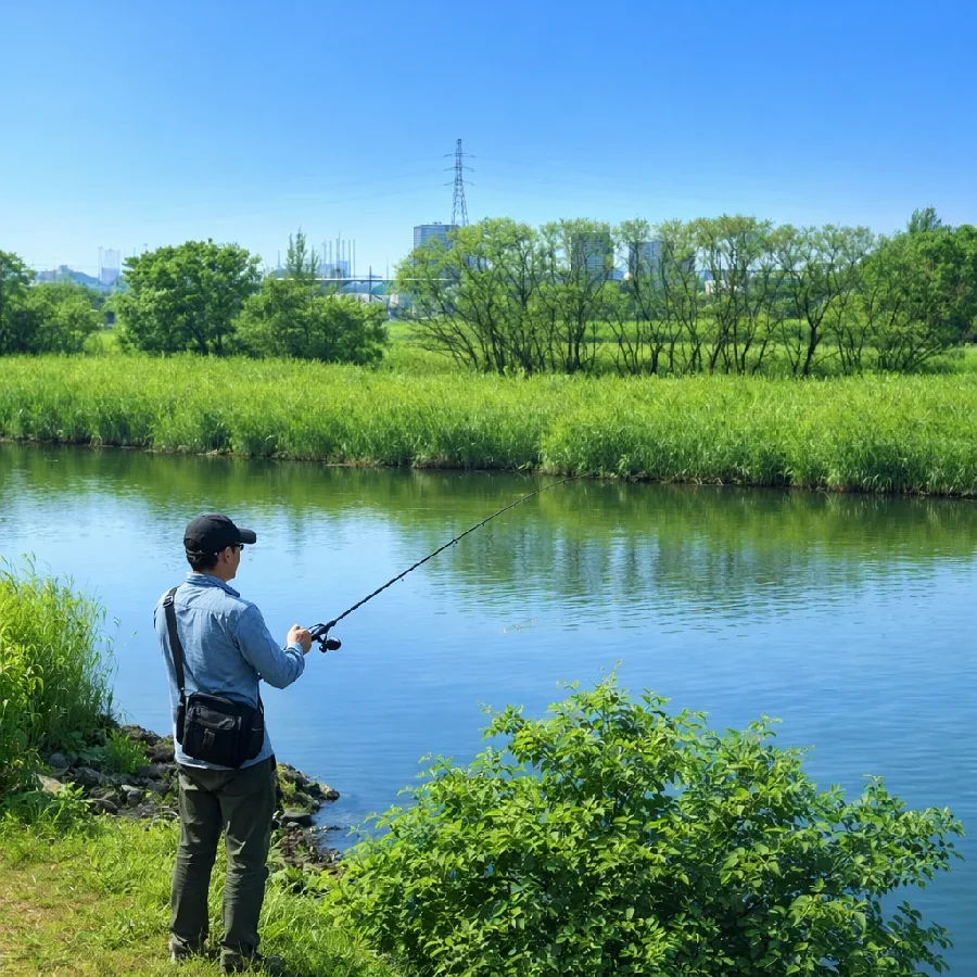 三郷水門付近の中川