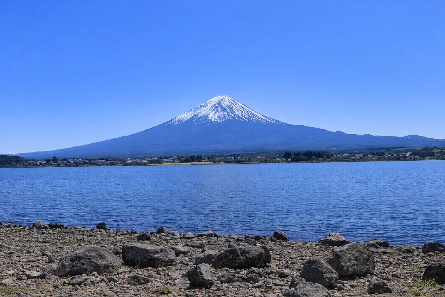 河口湖長崎公園付近