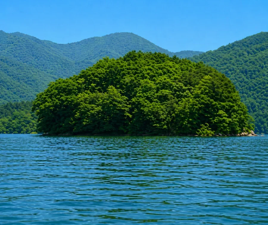 桧原湖糠塚島