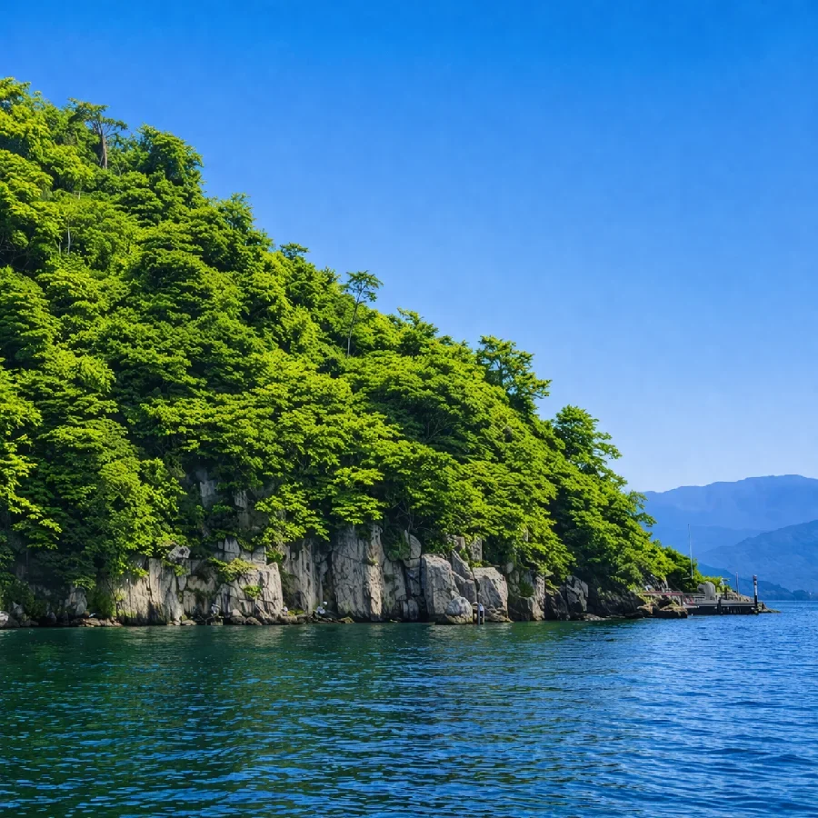 琵琶湖竹生島