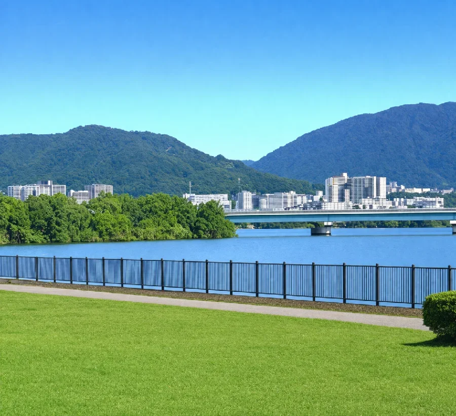 琵琶湖矢橋帰帆島の様子