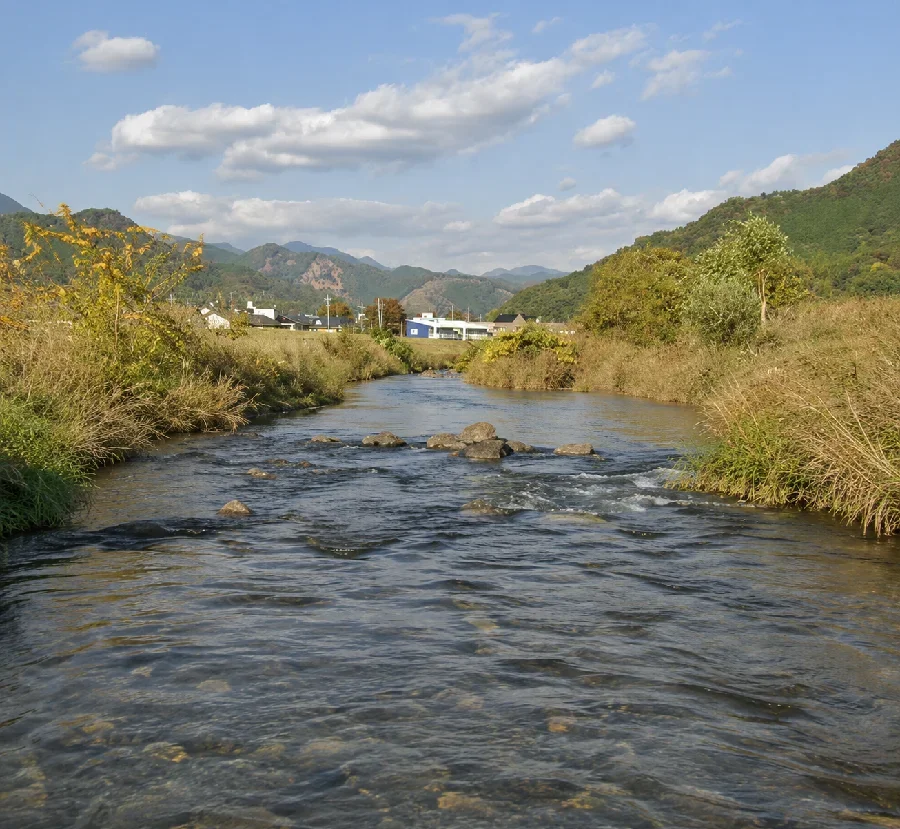 桐生川中里橋周辺