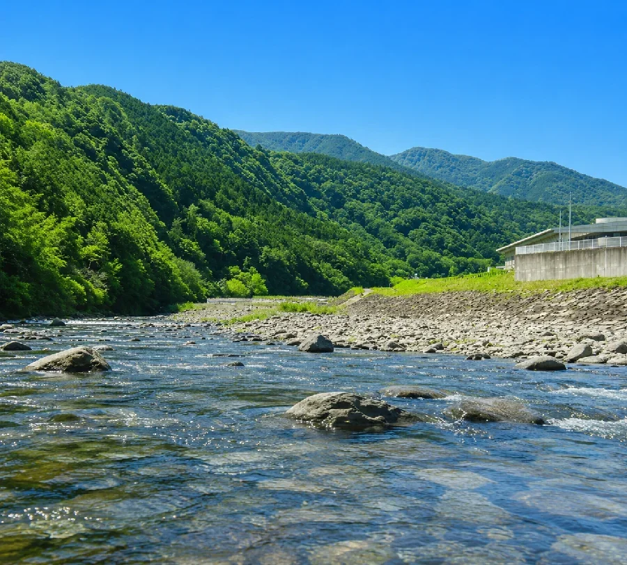 太閤橋周辺の箱根早川