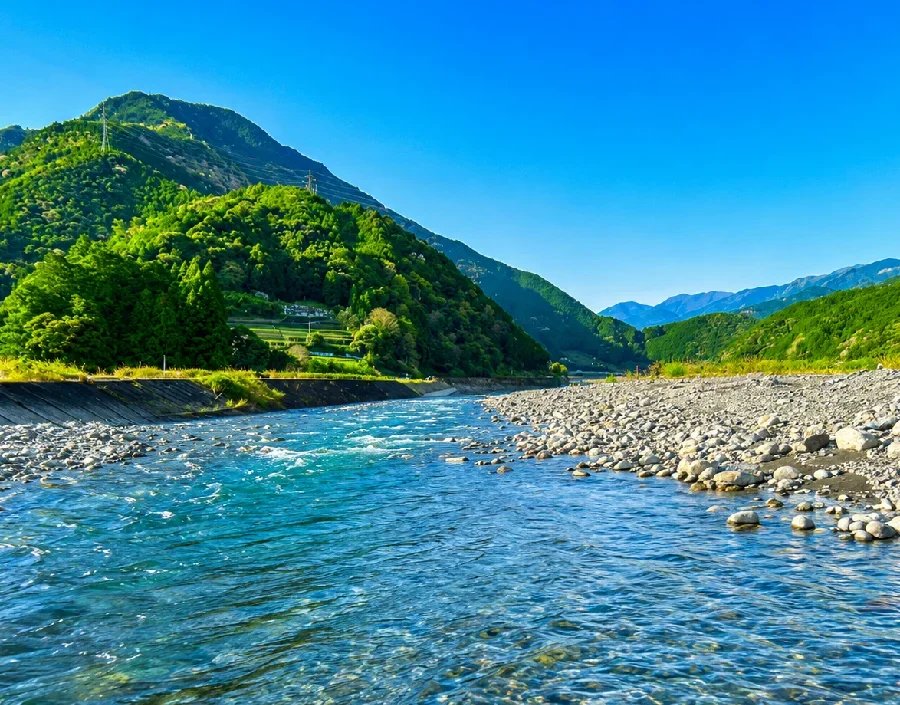 中河内川合流地点付近