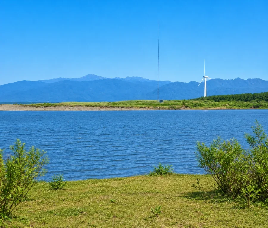 米代川河口の様子
