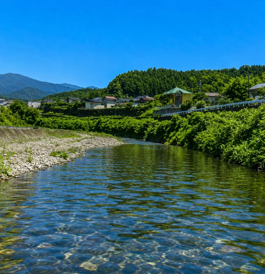 鮎沢川足柄ふれあい公園付近