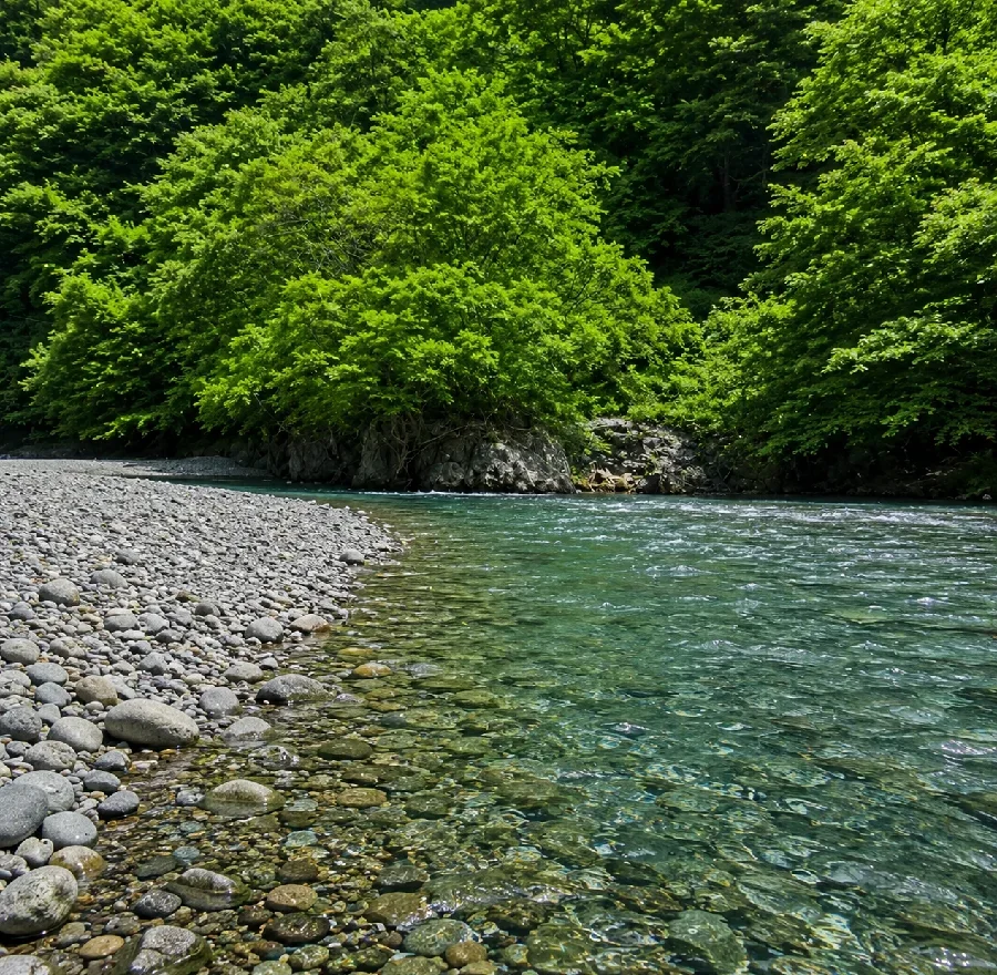 奈川渡ダム沢渡周辺