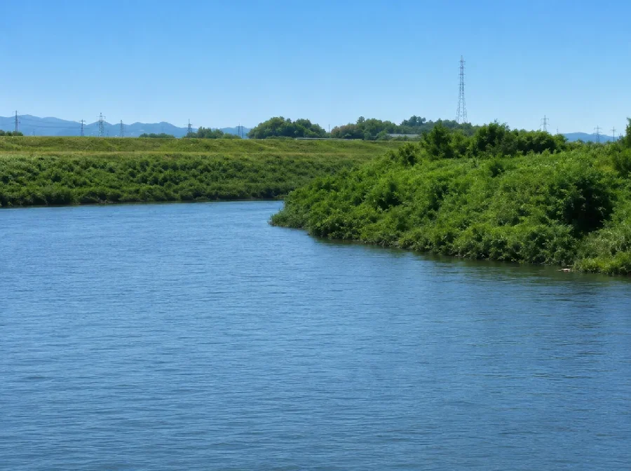 久慈川里川合流地点