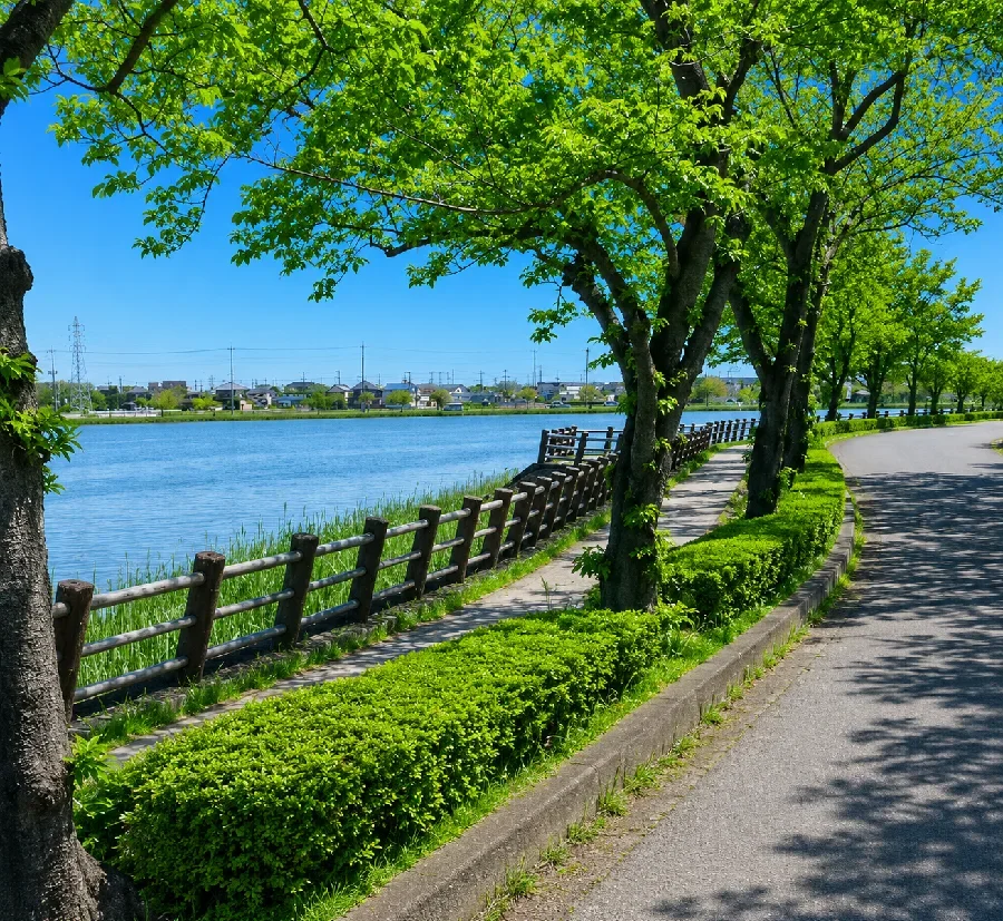 伊佐沼公園前護岸