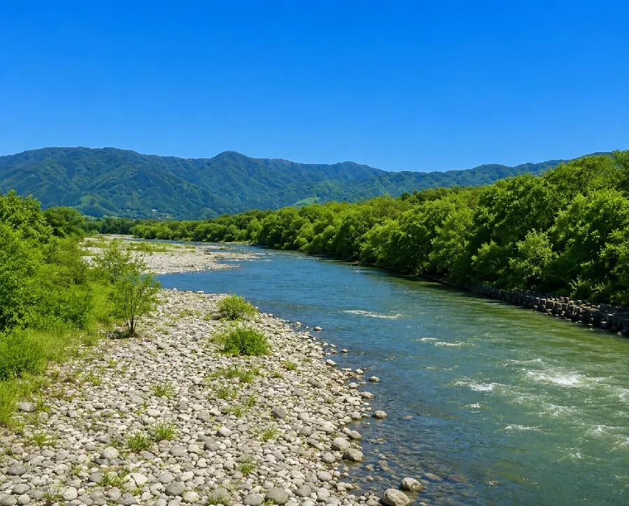 梓川下島橋周辺