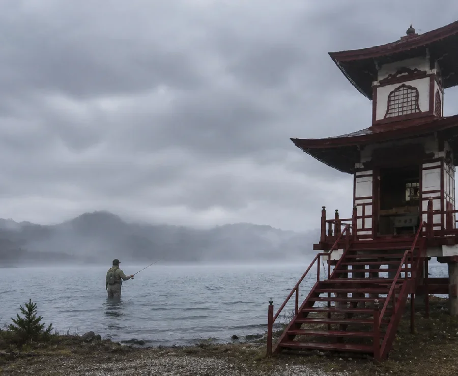洞爺湖浮見堂付近