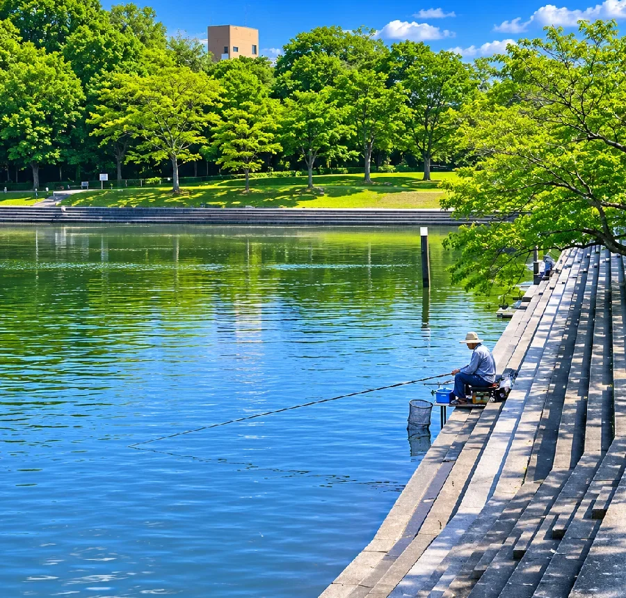猫ヶ洞池西側護岸