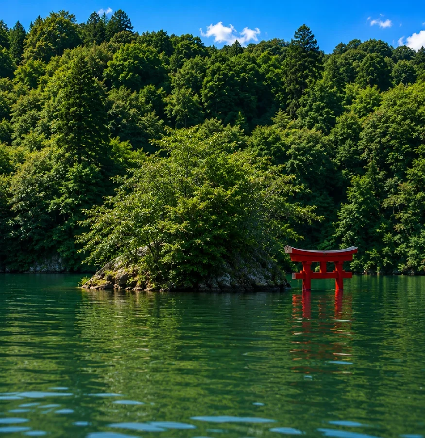 一碧湖お経島