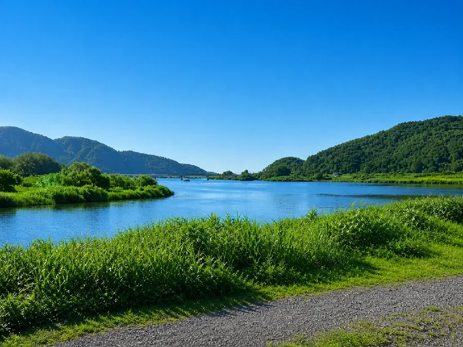 阿武隈川白石川合流地点付近