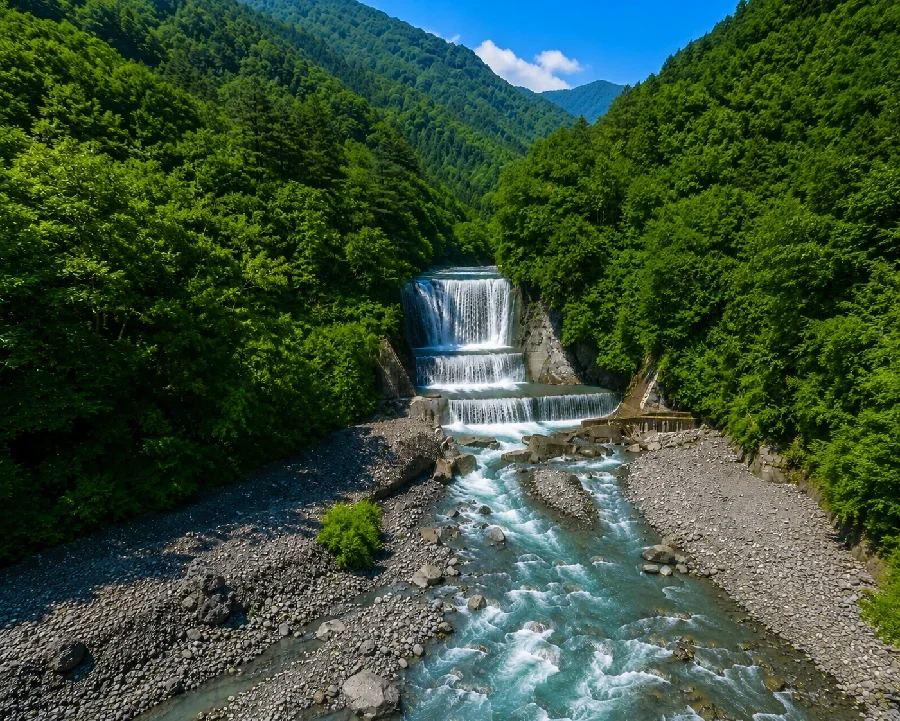 上蔵砂防堰堤付近