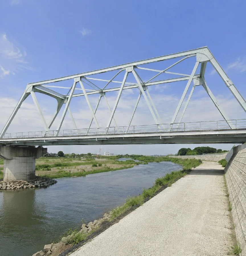 栄橋周辺鬼怒川