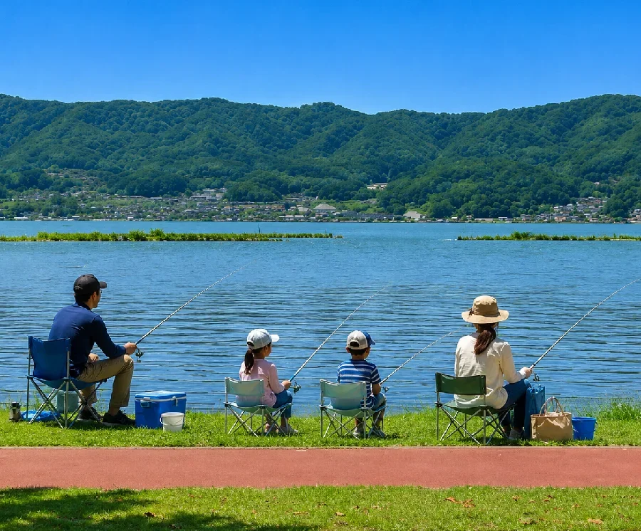 諏訪湖みずべ公園周辺