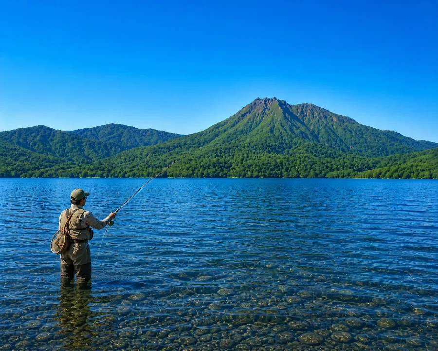 支笏湖苔の洞門前