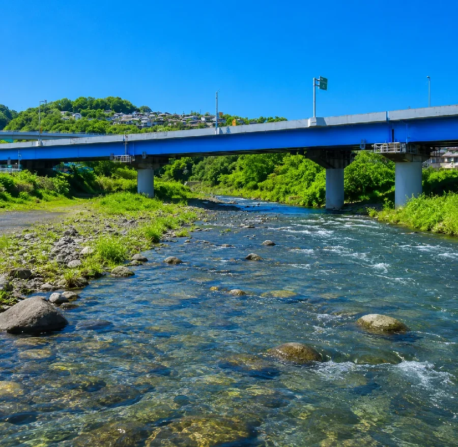 大窪橋周辺の箱根早川