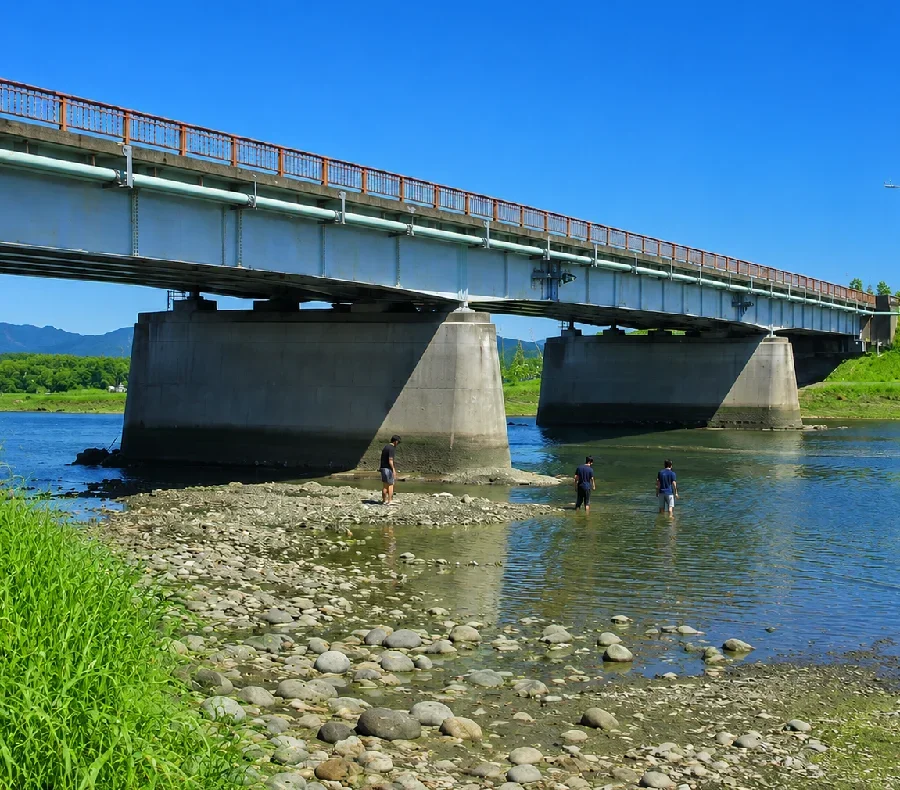 豊川放水路小坂井大橋周辺