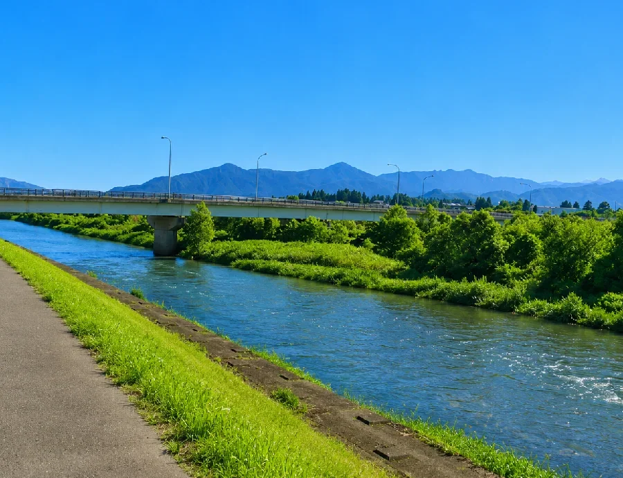 魚野川青島大橋付近