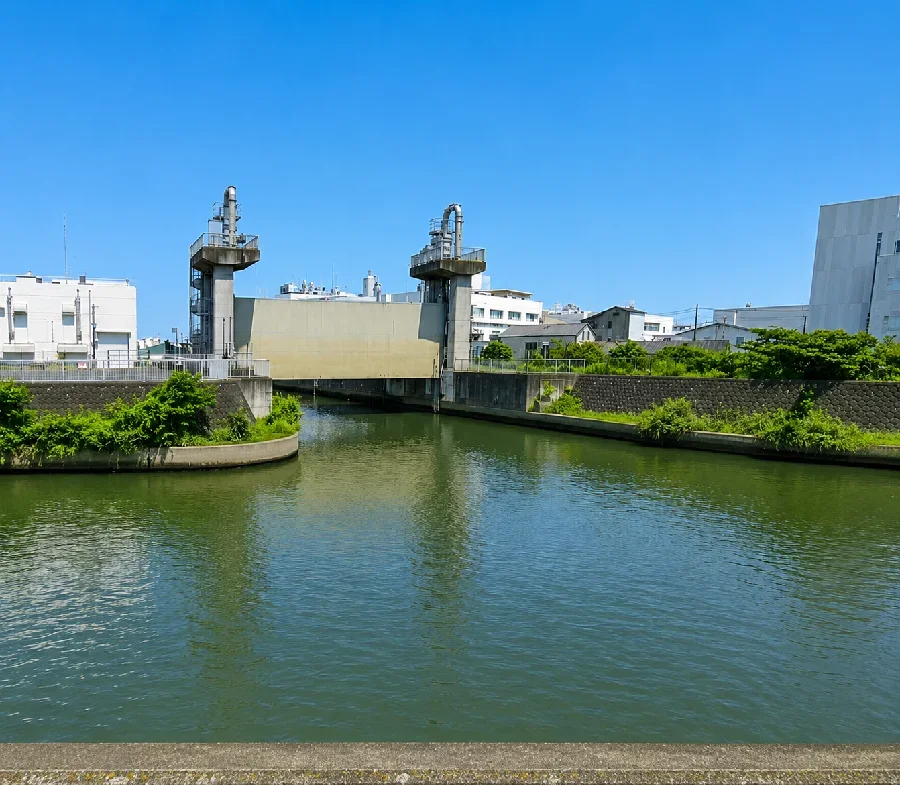 綾瀬川古綾瀬川合流地点