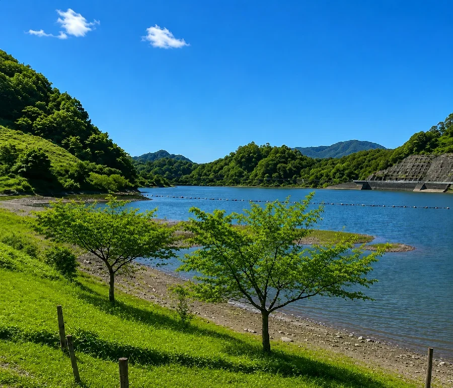 佐久間ダム水仙園周辺