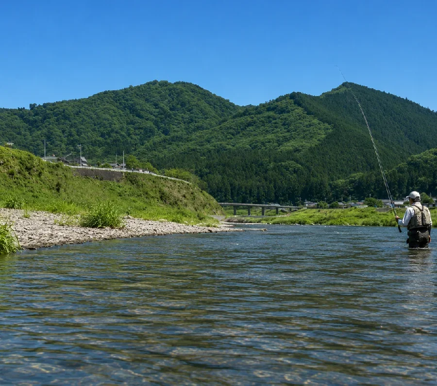 久慈川湯の里大橋付近