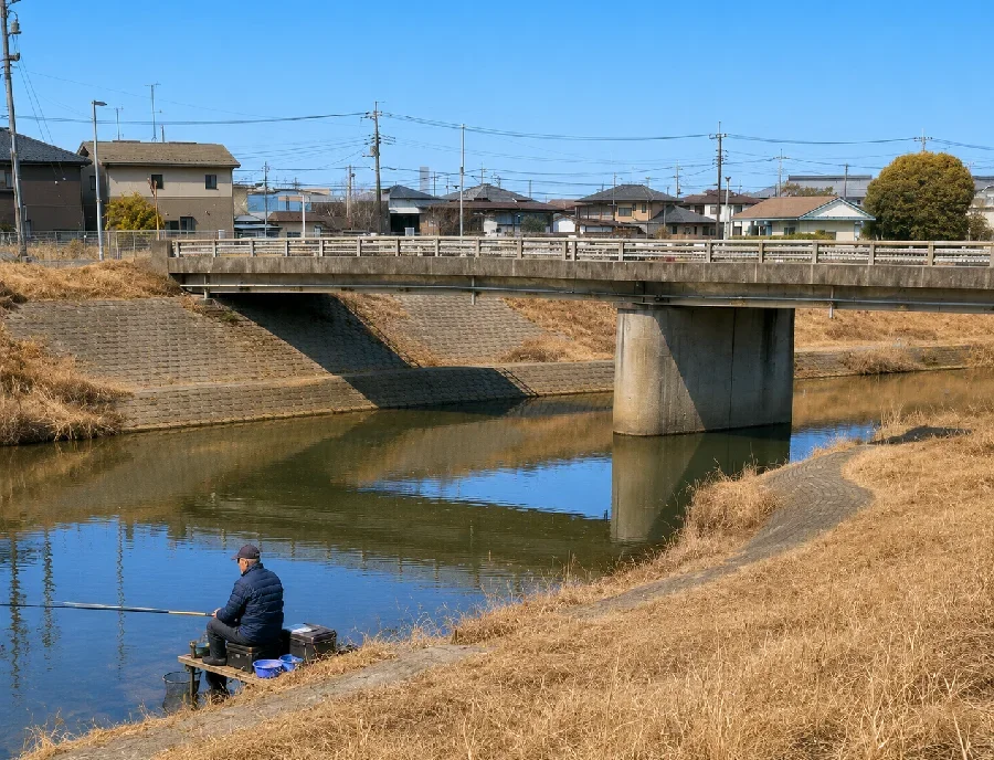 びん沼三本木橋付近