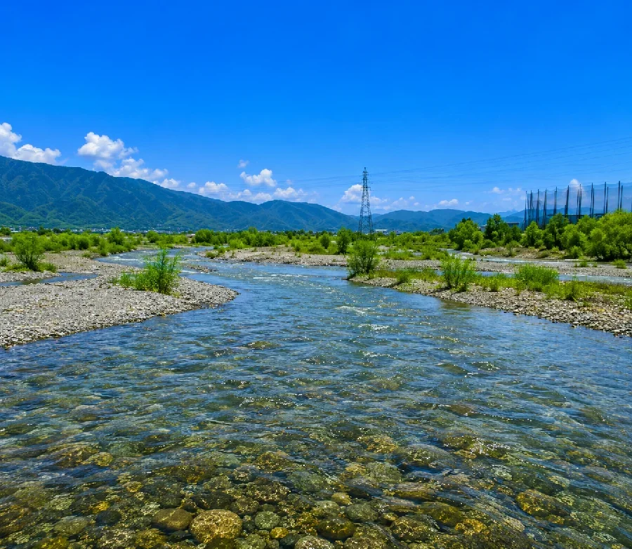 釜無川開国橋付近