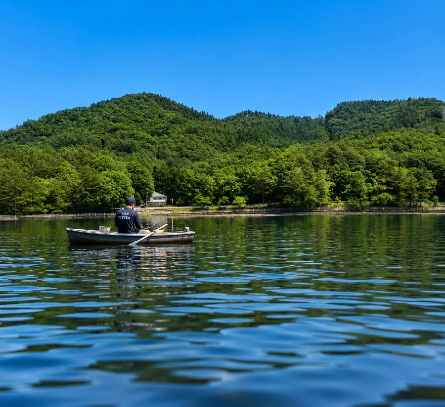 木崎湖キャンプ場前