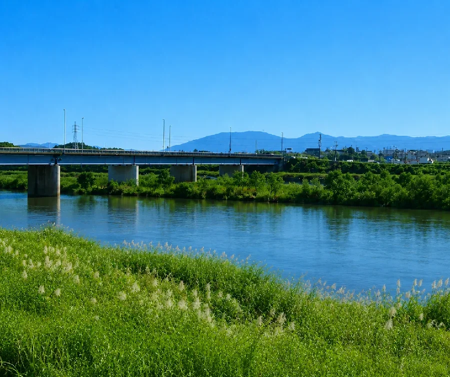 鹿乗川合流点